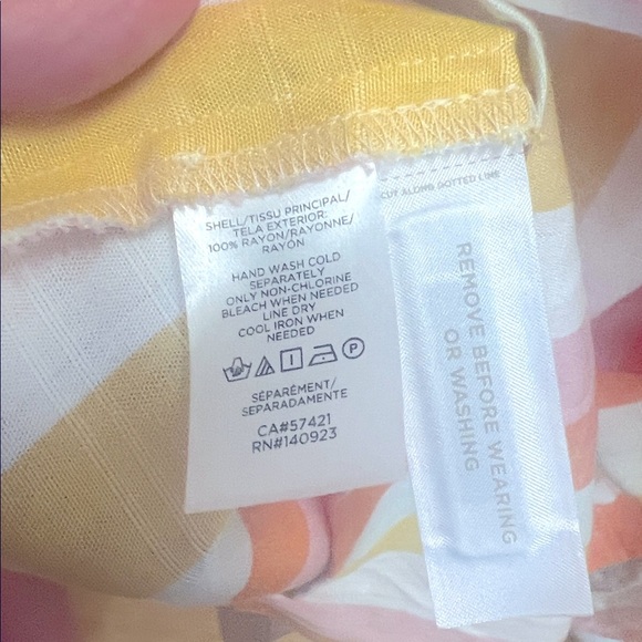 LOFT Orange 🍊 and White Striped Midi Dress - Picture 6 of 7